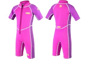 Osprey Toddlers 3mm Shorty Summer Kids Wetsuit, One Piece with SPF 50+ for Boys and Girls, Multiple Colours