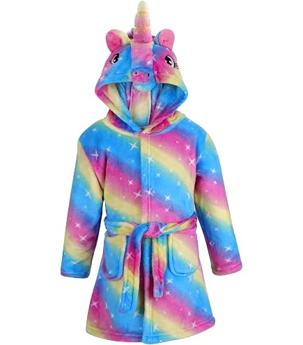 Peignoir Licorne Enfant Fille - Doux, à Capuche, Personnalisable - Cadeau Idéal