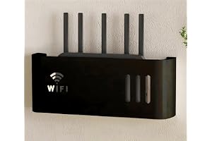 HFGHGDF Väggmonterad modemport, modemport, väggmonterad WiFi-modemhylla för att dölja din router och organisera dina kablar