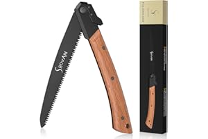 SS SHOVAN Pruning Saw 8", Folding Hand Saw, SK5 High Carbon Steel Blade with Secure Lock, Triple Cut Teeth, Ergonomic Wood Handle for Branch Tree Pruning, Wood Cutting, PVC, Garden, Outdoor Camping & Survival