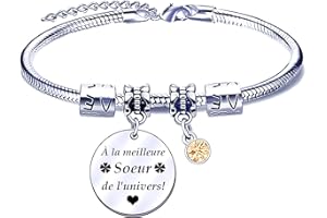 FGHJK Cadeau Noel Soeur Cadeau Femme Soeur Bracelet Femme Cadeau Soeur Bracelet Soeur Cadeau Anniversaire Soeur Cadeau Graduation Soeur Bijoux Femme,Cadeau Soeur Original