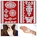 Set Of 2 - Flash White Lace Henna Tattoos set white Hand Fingers temporary Tattoo W299+305