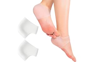 Pinkiou Gel Heel Protectors Sleeve Heel Cups for Heel Pain Relief, Blister, Dry Cracked Heel, Plantar Fasciitis, Relieve Pressure, Anti-Cracking