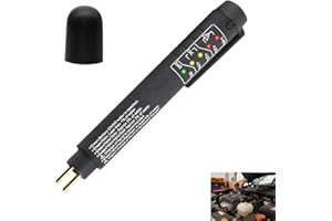 XATGIOUY Probador Líquido de Frenos, Comprobador Aceite Frenos con 5 Indicadores LED, Detector Portátil Tipo Bolígrafo de Humedad para DOT3 DOT4 DOT5, Herramienta de Diagnóstico Automotriz para Coches Talleres