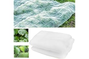 BUZIFU Red de Insectos Vegetales de Poliéster, Red Anti Insectos Huerto, 2,5m x 10m, Red de Protección contra Insectos, Tela Anti Insectos con Malla Fina, Ideal para Viento, Plagas y Aves - Blanco