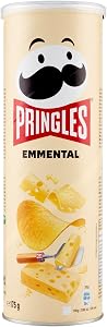 Pringles Emmental| Snack salato| Chips al gusto di Emmental | A base di patate | Vegetariano | Perfette per l'aperitivo | Confezione singola da 175g
