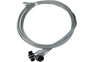 Hörmann Okucie do lin stalowych Z (rozmiar: 3 mm, długość 2615 cm, z wysokiej jakości stali, z linką, trwałe i wytrzymałe, do bram garażowych) 3064350