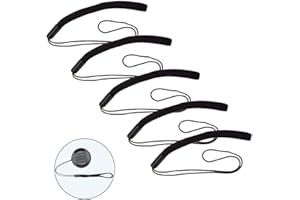 ULBTER tapas de lente elástica Cadena resortes para evitar que se pierda compatible con Canon/Nikon/Sony/Fujifilm/Olympus/Panasonic Camera y más-5 Unidades