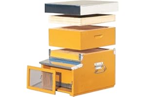 Apistore Ruche NOMADISME D.B. 10 Cadres avec Fond Anti-varroas Fixe et Hausse -avec Cadres filés.