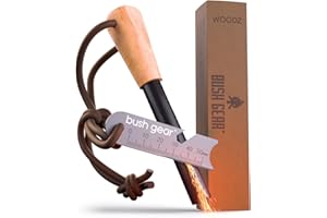 ‎BUSH GEAR Bush Gear Feuerstahl Outdoor XXL - Extremer Funkenflug - Magnesium Feuerstarter Set - Bis zu 20.000x zünden, Feuerstein für Survival, Zuhause, Camping und Bushcraft Abenteuer