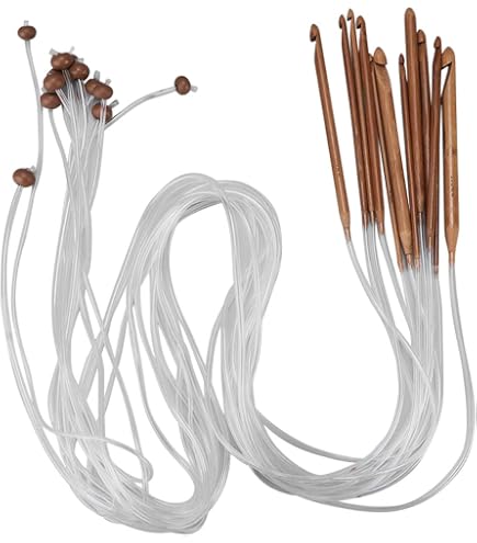 Uenhoy Set Da 12 Uncinetti Tunisini In Bambù Carbonizzato (24 Cm) – Da 3 Mm A 10 Mm! Per Uncinetto Afghano E Progetti Creativi. Leggeri E Lisci, Non Stancano Le Mani. Perfetti Per Principianti Ed Esperti. Un Must-have!