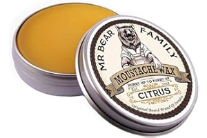 Mr Bear Family Moustache Wax Citrus, EUROSTIL BALSAMO BIGOTE 30ML Unisex adulto, agrios