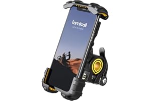 Lamicall Uchwyt na telefon rowerowy, stojak na telefon motocyklowy - Uniwersalny uchwyt obrotowy 360 na iPhone 12, 11 Pro Xs Max XR X 8 7 6S Plus, Samsung S10 S9 S8, HUAWEI, inne telefony