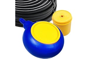 GUUZI Float Switch with 4m Cable, IP68 Liquid Water Level Controller Fill or Empty Floating Switch of Water Tank 12V/24V/220V, Float Switch Controller Water Level Controller for Submersible Sump Pump