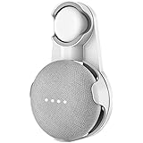 Cozycase Wandhalterung für Google Nest Mini, Google Home Mini, Halterung Ständer mit integriertem Kabelmanagement (Weiß+Grau)