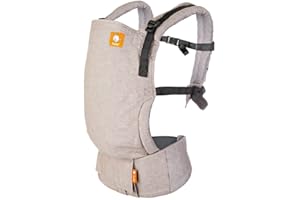 Tula Linen Free-to-Grow marsupio neonati e bambini ergonomico di lino, regolabile dalla nascita, marsupio porta bebe, due posizioni, schiena, per 3,2-20,4 kg (Sand)