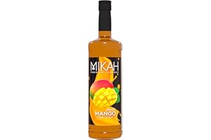 Mikah - Premium Flavors - Mango | Sciroppo Per Drink e Dessert | Uso Professionale | 1 Litro (1000ml)
