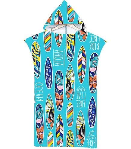 Chickwin Felpa con Cappuccio Asciugamano 3D Animale Accappatoio Poncho Asciugamano da Immersione Rapida Telo Mare per Spiaggia Nuoto Sport - Adulto Bambini (75x65cm,Balena Nera