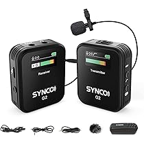 Microfono Lavalier Wireless SYNCO G2 A1 - Sistema Microfono Senza Fili 2.4GHz Per Smartphone, Fotocamere E PC - Foto 6