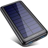 Solar Powerbank 26800mAh【iPosible Neueste S4 Solar Ladegerät】mit USB-C Eingang,Power Bank Externer Akku Akkupack mit 2 Ausgän