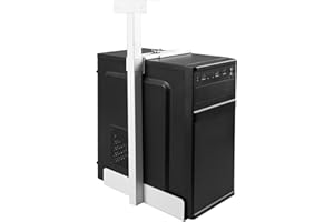 ZILCHX PC Halterung Unter Schreibtisch, Computer Aufhängung Halter für Untertisch, Vollständiges Stahlmaterial, bis zu 35 kg, Höhe Verstellbar 50-530 mm, Funktioniert mit den meisten Hosts (Weiß)