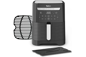 ‎TEFAL Tefal Easy Fry & Grill XXL Heißluftfritteuse 6,5 L – Airfryer mit Flexcook-Trennwand (XXL oder geteilt), 8 Programme, 80–220 °C, Druckguss-Grillplatte, fettarm frittieren, spülmaschinenfest EY8018