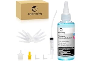JoyPrinting Druckkopfreiniger Düsenreiniger 100ml Druckkopf Reinigungsset Druckkopfreiniger Düsen Reinigungsflüssigkeit für Epson HP Canon Brother Tintenstrahldrucker Reinigung Drucker