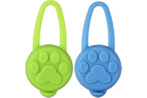 LIBAIDZ 2 Pezzi Luce Lampeggiante a LED di Sicurezza,Luce per Collare Cani e Gatti,Luci di Sicurezza a LED Impermeabili,Lampada a Sospensione per Cani in Silicone,per Cani,Zaini per Bambini(Blu + Verde)