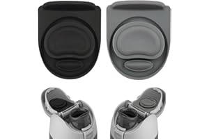 XYQMLY 2pcs Replacement Stopper Compatible with Owala FreeSip 24oz 32oz, Water Bottle Top Lid Gasket Parts for Owala 19/24/32/40oz, Silicone Gasket Seal Bottle Cap Mouth Stopper Plug, Grey/Black