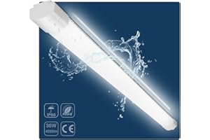 ‎LEOEU LEOEU Feuchtraumleuchte LED 120CM, 36W 4000LM LED Deckenlampe Garage(110Lm/W), Flimmerfrei IP66 Wasserdichte LED Röhre 120CM Als Bürodeckenleuchte, Wannenleuchte, LED Kellerleuchte, 4000K