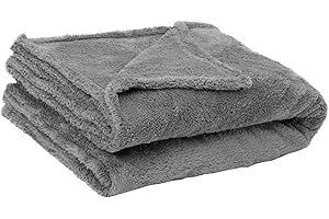 ‎ENGLISH HOME ENGLISH HOME Cuddly Blanket, Fluffy Blanket, Flannel Fleece Blanket, Warm Wool Blanket, Soft Sofa Blanket, High-Quality Couch Blanket, Women, Softy, Anthracite, 130 x 170 cm