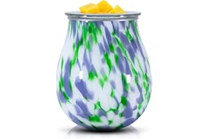 EQUSUPRO Wax Melt Warmer Wax Burner Wax Melter for Scented Wax Melts Electric Fragrance Warmer for Wax Cubes & Tarts, PTC Heating 7 Colors LED Light Gift & Decor for Home Office Studio