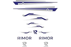 GESAR ART IN PROGRESS Gesar Lot de 11 autocollants pour camping-car – Bandes de camping-car – Accessoires pour camping-cars – Inscriptions Rimor – Excellente qualité – Disponible en différentes couleurs