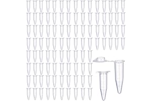 YDHfdc Centrifuge Tubes 100 Pezzi Centrifuga Campione Contenitore da 1.5ml con Tappo Piatto Provette da Laboratorio Conical Tubes Trasparente Graduata di Polipropilene