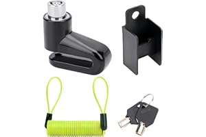 LEIBOCHAO Brake Disc Lock with 2 Keys, Disc Brakes Lock with Reminder Rope, Motorcycle Lock, Robust Motorcycle Lock Brake for Electric Scooter, Motorcycle, Scooter, Bicycle