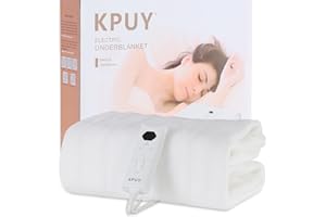 KPUY Manta Eléctrica Premium Comfort - 10 Configuraciones de Calor - Pantalla LED - Rápido Calentamiento - Protección contra Sobrecalentamiento - Lavable a Máquina - Correas de Ajuste Fácil,150x80cm