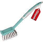 Spotzero By Milton Dish & Kitchen Sink Brush, Bathroom Tiles Cleaning Brush, Comfortable Grip, Flexible Bristles, Aqua Green,
