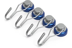 Ant Mag Magnetic Hooks for Hanging 23KG (50LBS) Heavy Duty Neodymium Magnet Hooks Great for Home Refrigerator Kitchen Store Grill BBQ Office Cabin Locker Utensils