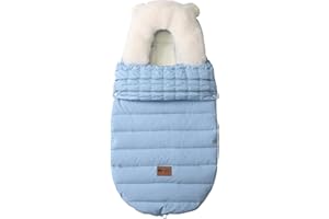 KOOMUAO JUMUAO Babyfußsack Baby,Winter Fußsack für Kinderwagen,Babyschale mit Reißverschluss,Winterfußsack Wetterfest,Wasserdicht und Maschinenwaschbar,passend für alle Kinderwagen (Blau)