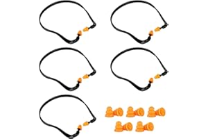 5 Pz Cuffie Antirumore Lavoro, Tappi Orecchie Antirumore per Lavoro, Concerti, Sonno, Viaggi, Tiro Sportivo, con 5 Paia di Tappi Orecchie Lavoros di Ricambio (14,5 x 14,8 cm)
