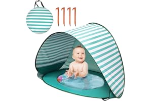 Baby Beach Tent with Pool, TGKYK 120 * 80 * 70CM Baby Tent Pop-Up, Portable Baby Sun Shelter, UV Protection Kids Sun Shade Tent for Home, Garden, Beach, Camping (Green)
