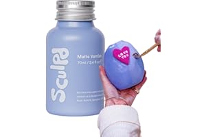 Sculpd Clear Varnish for Air Dry Clay - Premium Clear Matte Finish For Pottery & Acrylic Paint - Waterproof, Scratch Resistant, Colorless Ceramic Sealer - Hobbies Arts & Crafts DIY (70ml)