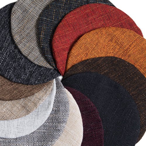 Kissenhülle Magma Chenille Webstoff rund 30 cm Bordeaux