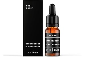 CBD HOME Oil 10% con Melatonina 10 ml - Aceite de Cañamo Ecológico Enriquecido con 10% de CBD Puro, Melatonina y Omega 3-6-9. Aceite CBD Certificado 1000 mg.