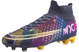 Rokiemen Scarpe da Calcio Uomo Alte Sportivo All'aperto Spike Teenager Scarpe da Calcetto Professionale Scarpe da Allenamento Prato Artificiale competizioni Unisex