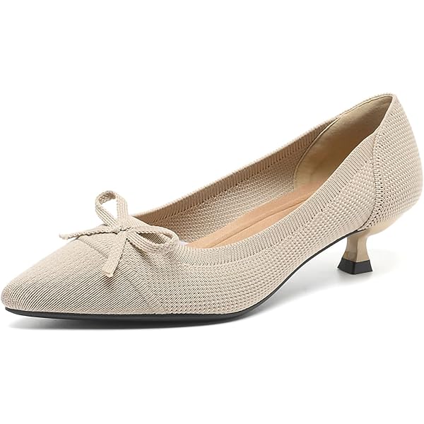 HEUIVZAR Escarpins Femme Talon Kitten 3.5 Cm Bout Carré Suède – Confort Quotidien, Slip-On Élégant Et Doux Pour Bureau & Ville