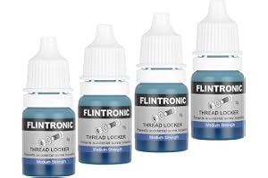 flintronic skruvsäkring, 4 st medelfast avtagbart skruvlim | Skruvsäkring förhindrar lös, antikorrosion, för skruvar, muttrar