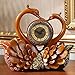 Produktbild KHSKX Europäischen Retro-Uhr Bestnote Harz Swan Uhr nach Hause Salon Ornamente Retro-Tischuhr