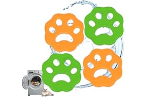 Zynxel 4 Stücke Tierhaarentferner Waschmaschine, Wiederverwendbar Haarfänger Haarentferner Tierhaare, Katzenhaarentferner Waschmaschine, für Wäschetrockner und Waschmaschine