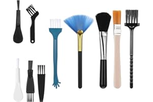 XTHROTSENK 10 Stück Nylon Antistatische Bürste Antistatik Reinigungsbürsten Set Tragbare Tastaturbürste Computer Tastatur Laptop Reinigungsbürste zum Reinigen von Computer Motherboard Lüftern Tastatur Kamera